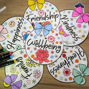 Christmas Coloring Pages Activities| Kindness, Wellbeing, Friendship, Family, Money, Happiness Coloring Pages Sheets for Adults, Kids