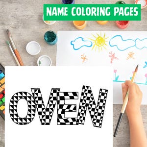 Customizable Coloring Name Pages, Custom Name Coloring Book for Kids, Kid Coloring Pages Printable,  Personalized Gift for Kids Activity