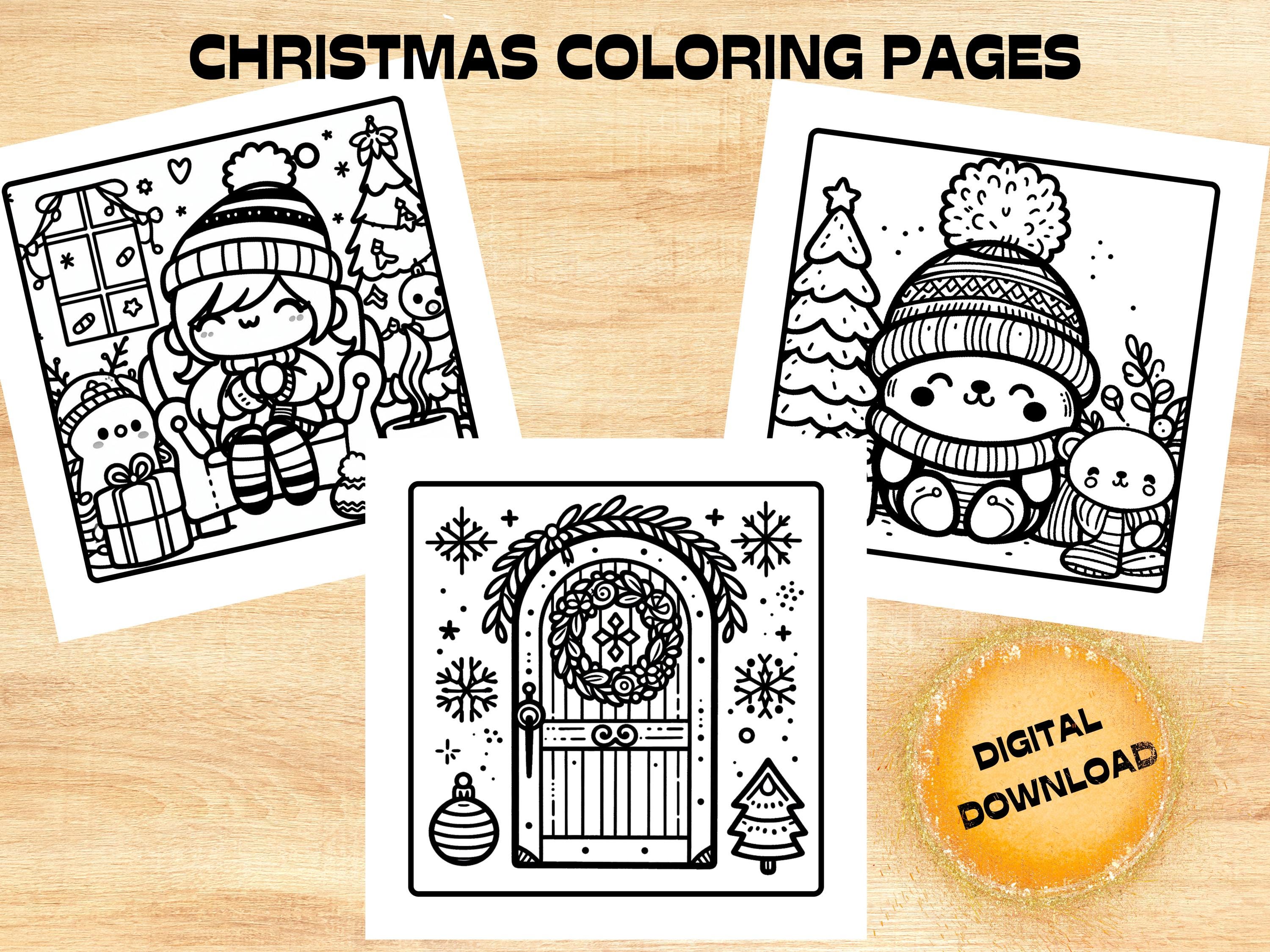 Christmas Coloring Pages/ Cute and Cozy Holiday Coloring Book ...