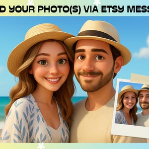 Custom Pixar Couples Portraits Gift, Anniversary Gift for Couples, Digital Cartoon Portraits, Couples Pixar Gift, Unique Gift Illustration