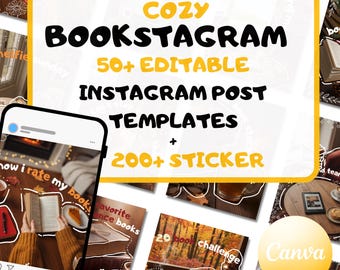 Golden Hour Bookish Carousel Template,Trendy Canva Posts for Bookstagram BookTok Authors Readers,Cozy Reading Instagram Viral Aesthetic Post