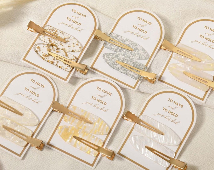 Bridesmaid Hair Clips Gold Glitter Bridesmaid Gift Proposal to Have