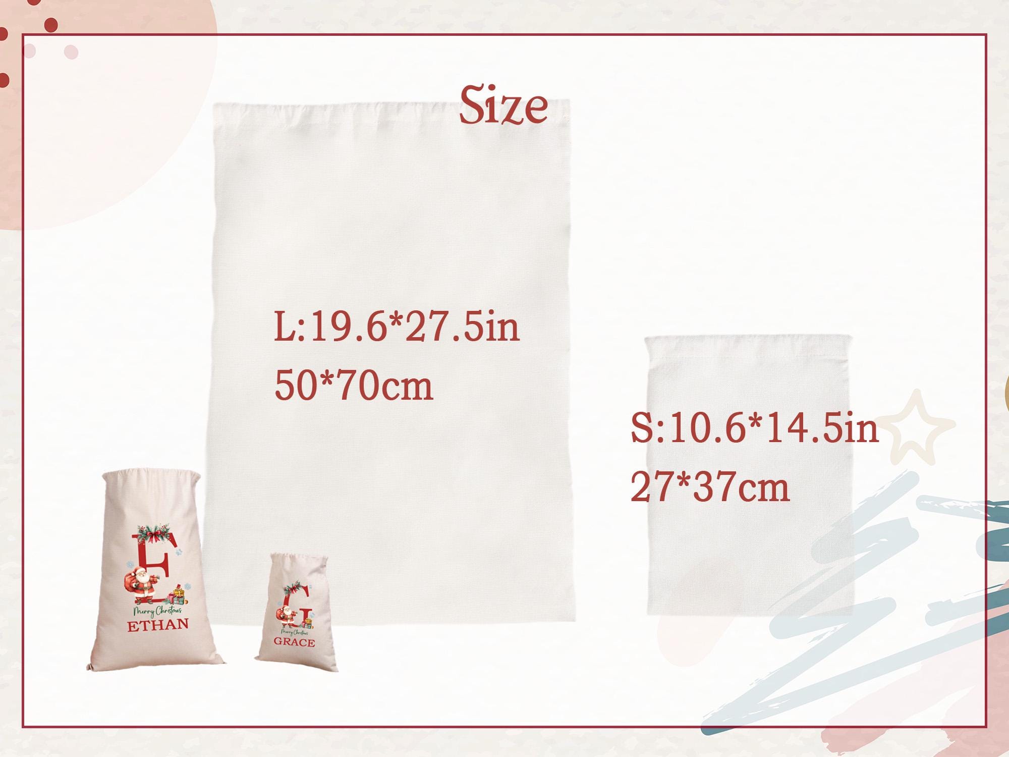 Christmas Santa Sack,Christmas Gift Bag For Kids And Adults,Personalized Christmas Sack,Sack For Christmas Present,Premium Custom Santa Sack