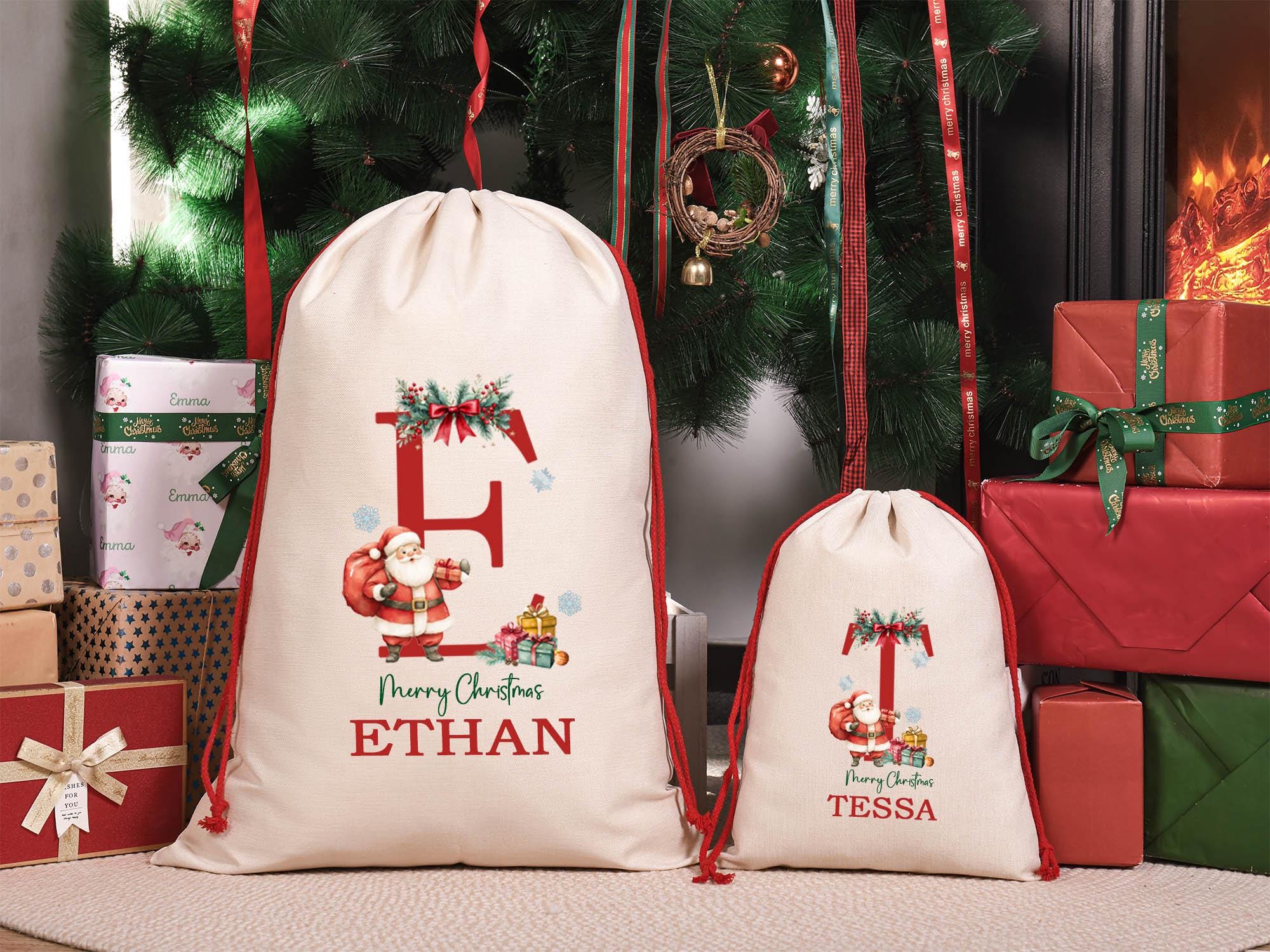 Christmas Santa Sack,Christmas Gift Bag For Kids And Adults,Personalized Christmas Sack,Sack For Christmas Present,Premium Custom Santa Sack