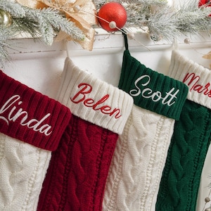 Meias de Natal para a família 2025, Meias de Natal bordadas personalizadas, Meias de Natal com nome, Decoração de Natal, Meias com monograma