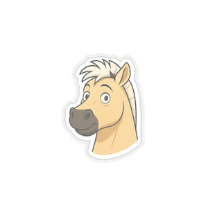 Funny fjordhorse Kiss-Cut Stickers, Laptop Stickers, Horse Lover Gifts, Animal Stickers, Cute Horse Decor, Farmhouse Decor