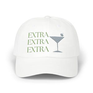 Extra Dirty Martini Embroidered Classic Dad Hat, Martini Ball Cap, Cocktail Lover Gift, Adjustable Baseball Cap