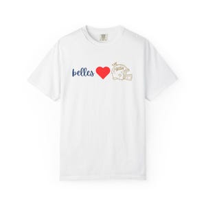 Belles Heart the Irish T-Shirt - Saint Marys College Belles Spirit Wear, Tailgate apparel, Notre Dame Football College Game Day Shirt