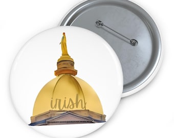 Notre Dame Golden Dome Football Game Day Button, College Sports Team, Tailgating Accessory, Fan Memorabilia, Backpack Pin,