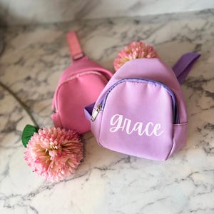 Personalisierte Kinder Gürteltasche - Benutzerdefinierte Mini Geschenktasche für Mädchen, Geburtstagsfeierbevorzugung, Kleinkind Geldbörse, niedliche Namenstasche