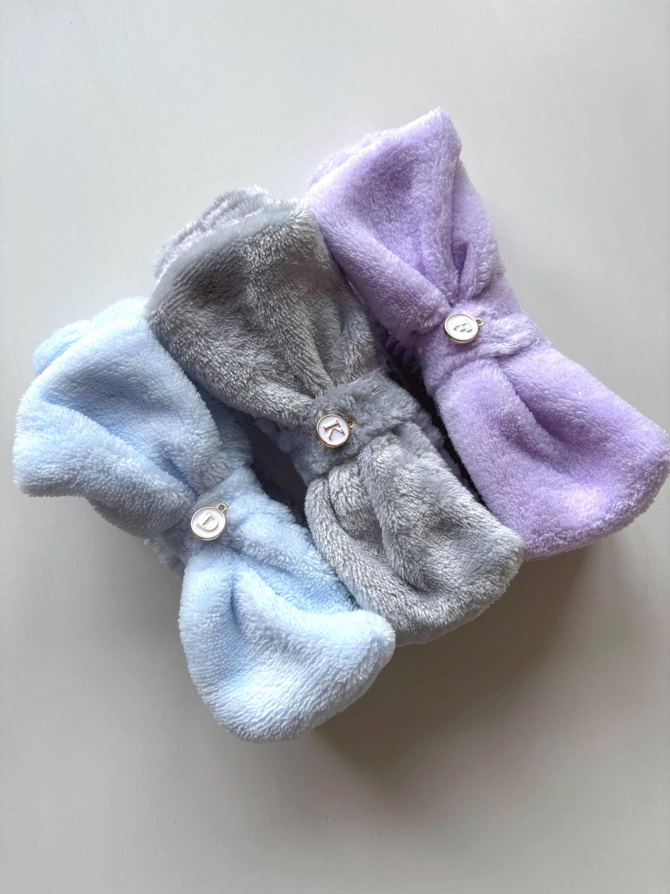Personalised Spa Headband – Soft Fleece Bow – Initial Gift for Girls, Teens, Bridesmaids, Pamper Party Favour