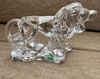 Vintage KOSTA BODA LION Glass Figurine Zoo Series Swedish Glass