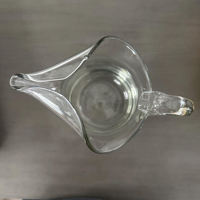 MCM Atomic Hand Blown Glass Pitcher • Bar Ware • Clear Atomic Comet ...