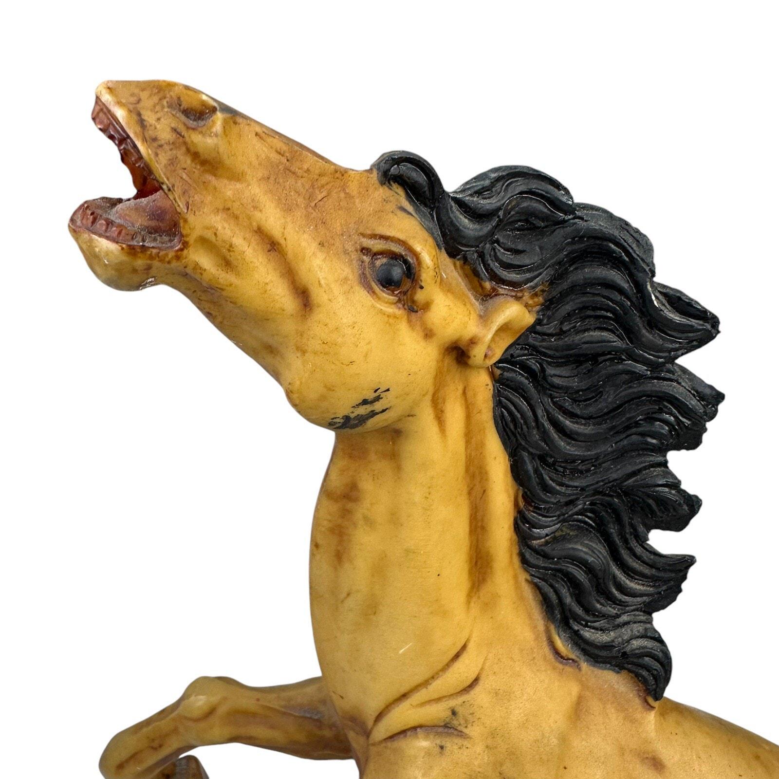 Vintage A. GIANNETTI Horse Statue Resin Sculpture 11” Italy Artist