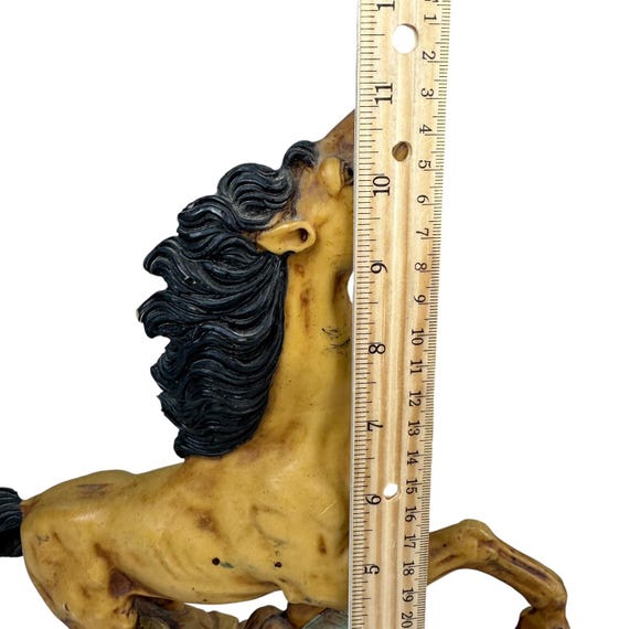 Vintage A. GIANNETTI Horse Statue Resin Sculpture 11” Italy Artist