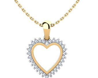 18Kゴールドメッキハートネックレス：スターリングシルバーペンダント、母への贈り物
