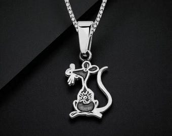 Collier souris en argent, pendentif Minnie Mouse fait main, jolis bijoux animaux en argent sterling, cadeau inspiré de Disney pour elle