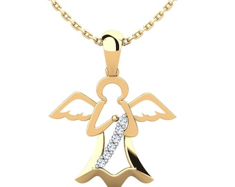 Sterling Silver Angel Necklace: Elegant Pendant, 18'' Chain