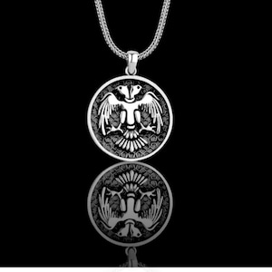 Sterling Silver Eagle Pendant Necklace - Mid-Century Patriotic Jewelry