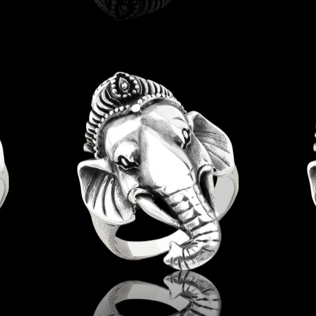 Sterling Silver Elephant Ring: Safari Animal Statement Jewelry - Etsy