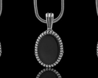 Black Onyx Sterling Silver Pendant Necklace: Handmade Elegant Jewelry