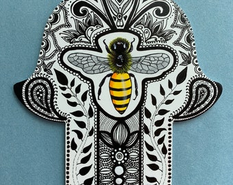 Bee Hamsa Hand