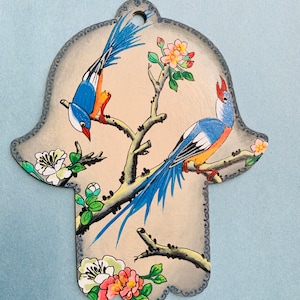 Chinese style Asian birds Hamsa hand