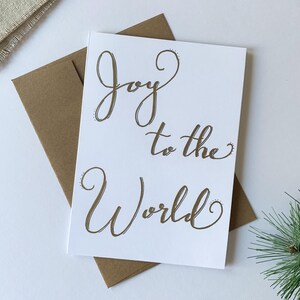 Carte de Noël Joy to the World / Carte de voeux de Noël / Carte vierge