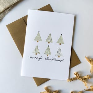 Carte de sapin de Noël / Carte de voeux de Noël / Carte vierge