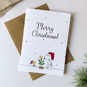 Carte de Noël Snoopy / Carte de Noël vierge / Carte Snoopy pour vacances