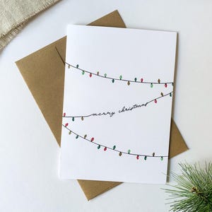 Carte de lumières de Noël / Carte de voeux de vacances / Carte vierge