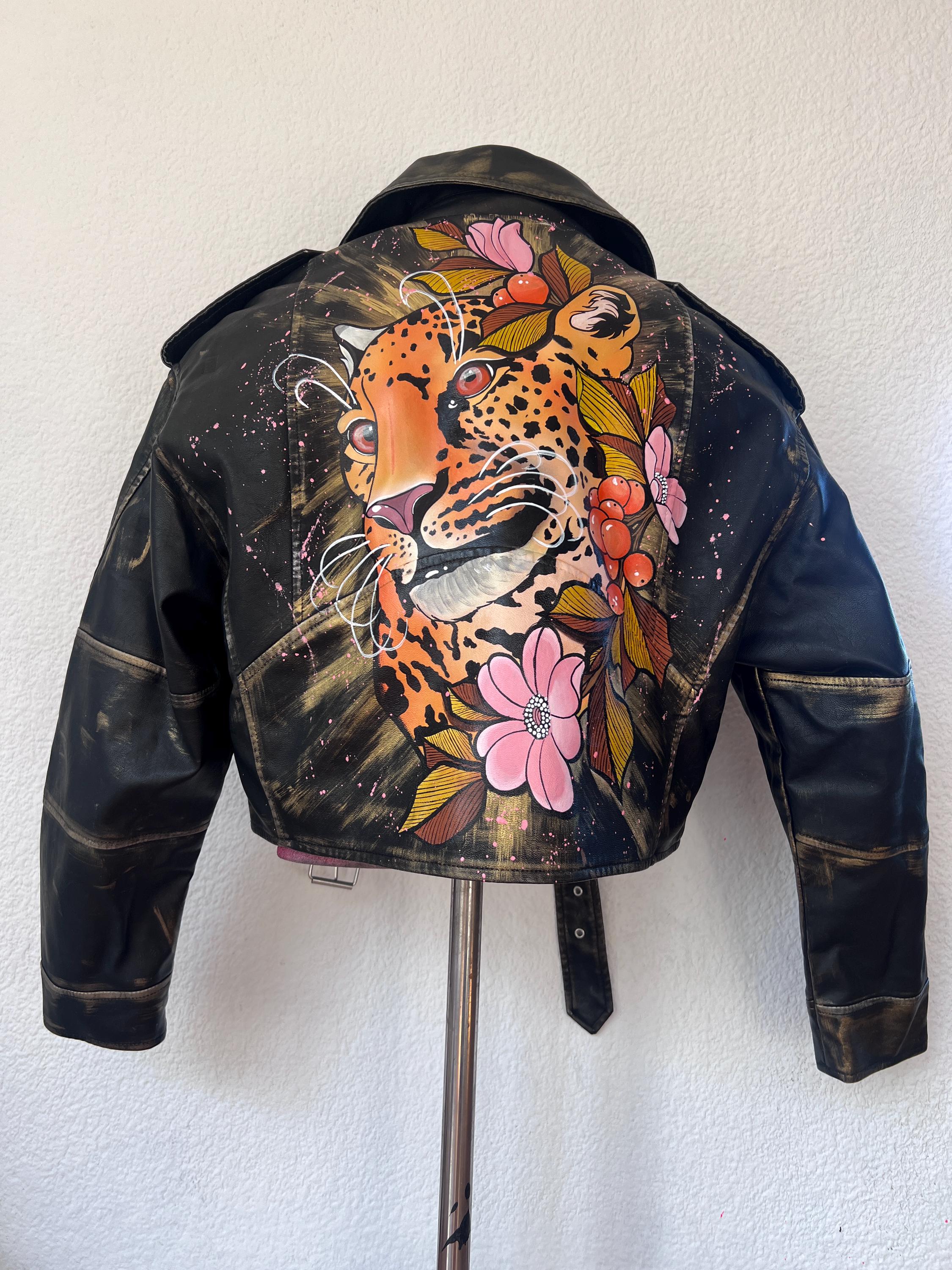 Leopard Leather Jacket - Etsy Canada