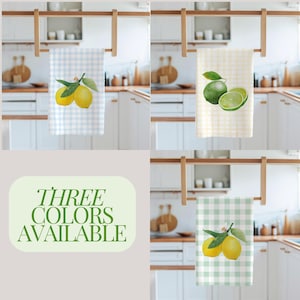 Citrus tea towel kitchen decor lemon lime spring decor housewarming gift for hostess summer kitchen new home gift for baker decor for her