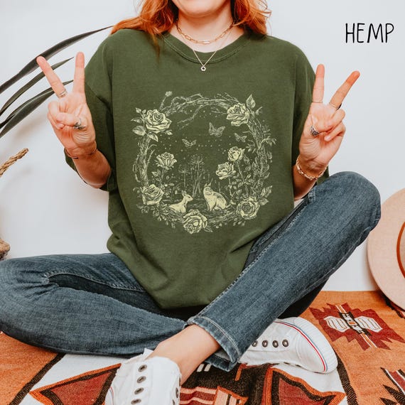 Comfort Colors Forestcore T-Shirt: Vintage Woodland Animals Graphic Tee
