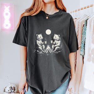 Retro Bears Wilderness shirt, bears shirt, bear spirit animal, vintage style surreal bears shirt, nature lover, comfy relaxed fit tee image 5