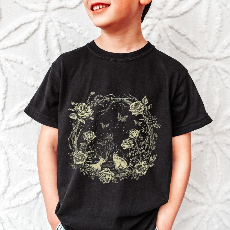 Comfort Colors Forestcore T-Shirt: Vintage Woodland Animals Graphic Tee image 10