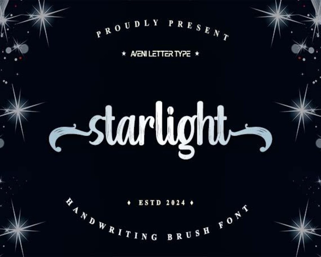 Starlight - Font With Tail, Handwriting, Calligraphy, Brush Font, Craft ...
