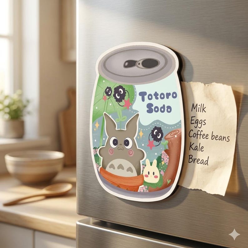 Kylskåpsmagneter Studio Ghibli Läskburk bild 2