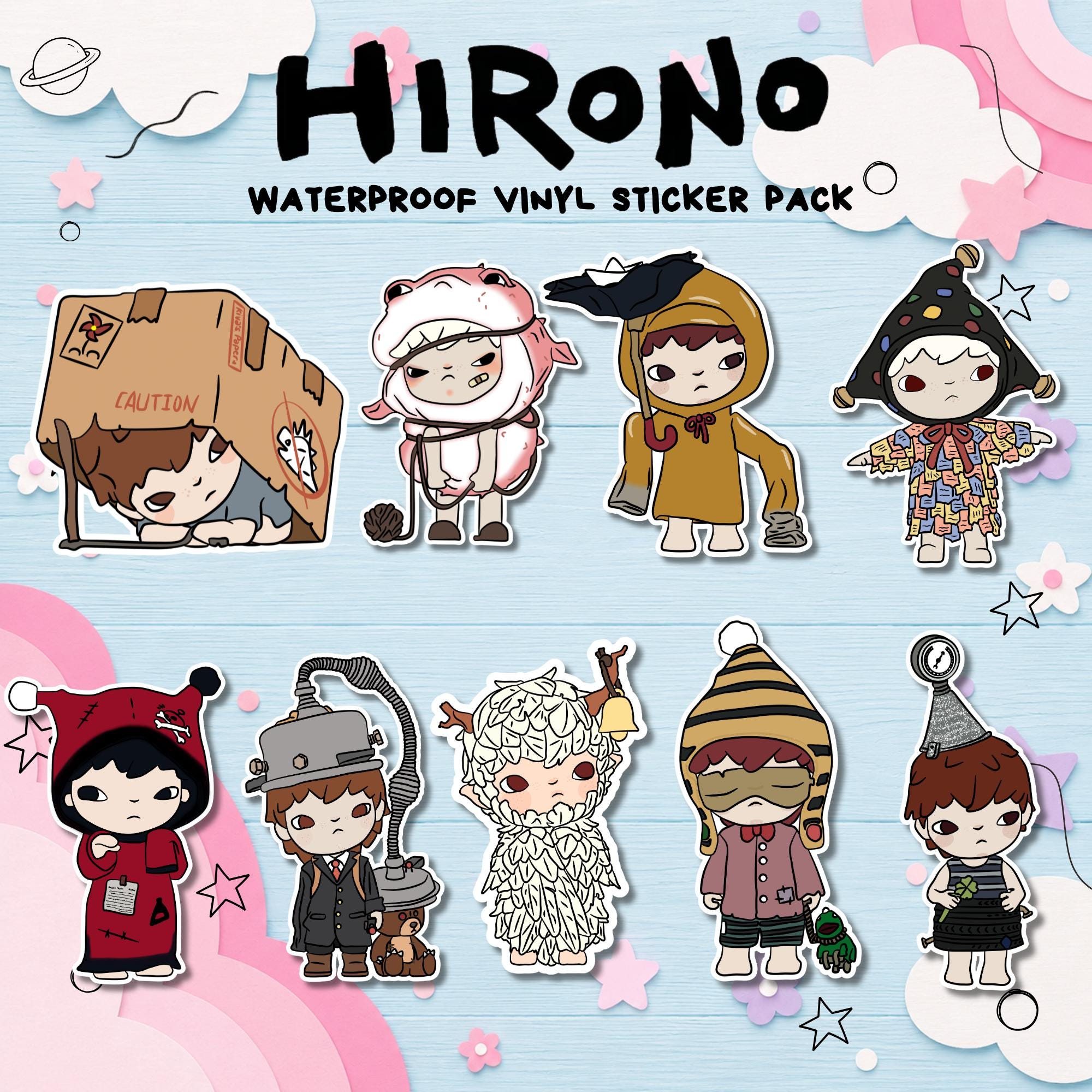 Hirono Sticker Pack and Magnetic Bookmark - Etsy