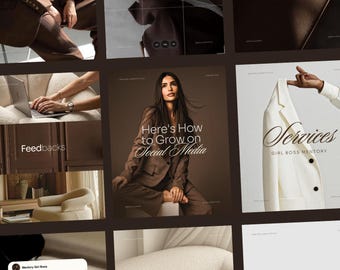 Luksusowy, minimalistyczny, premium szablon posta na Instagramie Canva — Marketing Girl Aesthetic, Coach, Influencer, Twórca treści UGC, Media społecznościowe