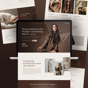 Luxury Minimalist Premium Canva Website Template — Marketing Girl Portfolio, Instagram Aesthetic, Coach, Influencer, UGC Landing Page