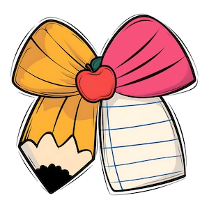 insegnante matita carta fiocco file png, può essere personalizzato con il nome dell'insegnante.