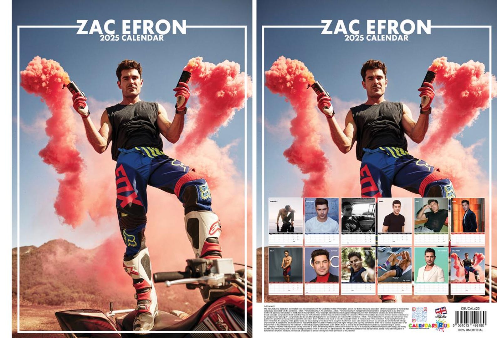 Zac Efron 2025 Wall Calendar Etsy 日本