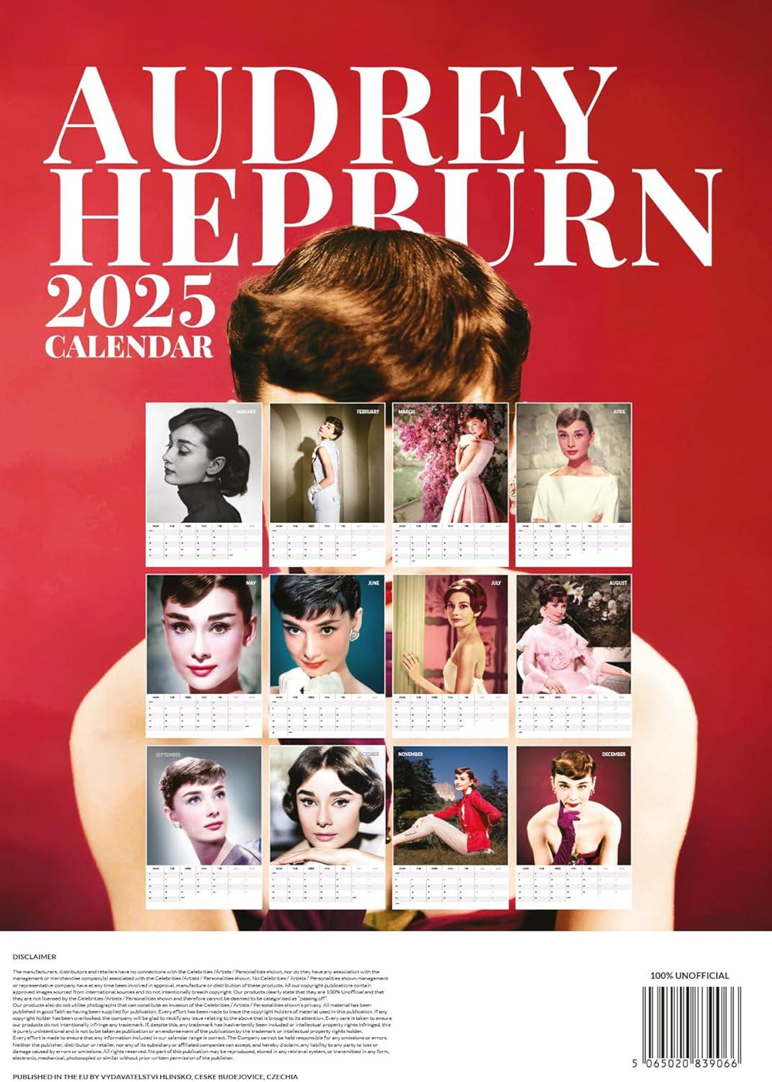 Audrey Hepburn 2025 Calendar Etsy Canada