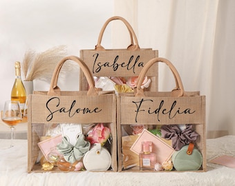 Custom Bridesmaid Burlap Bag,Beach Bag,Bridesmaid Monogram Beach Tote Bag, Bridesmaid Gift Bag,Bachelorette Party Bag,Jute Bag,Wedding,Bag