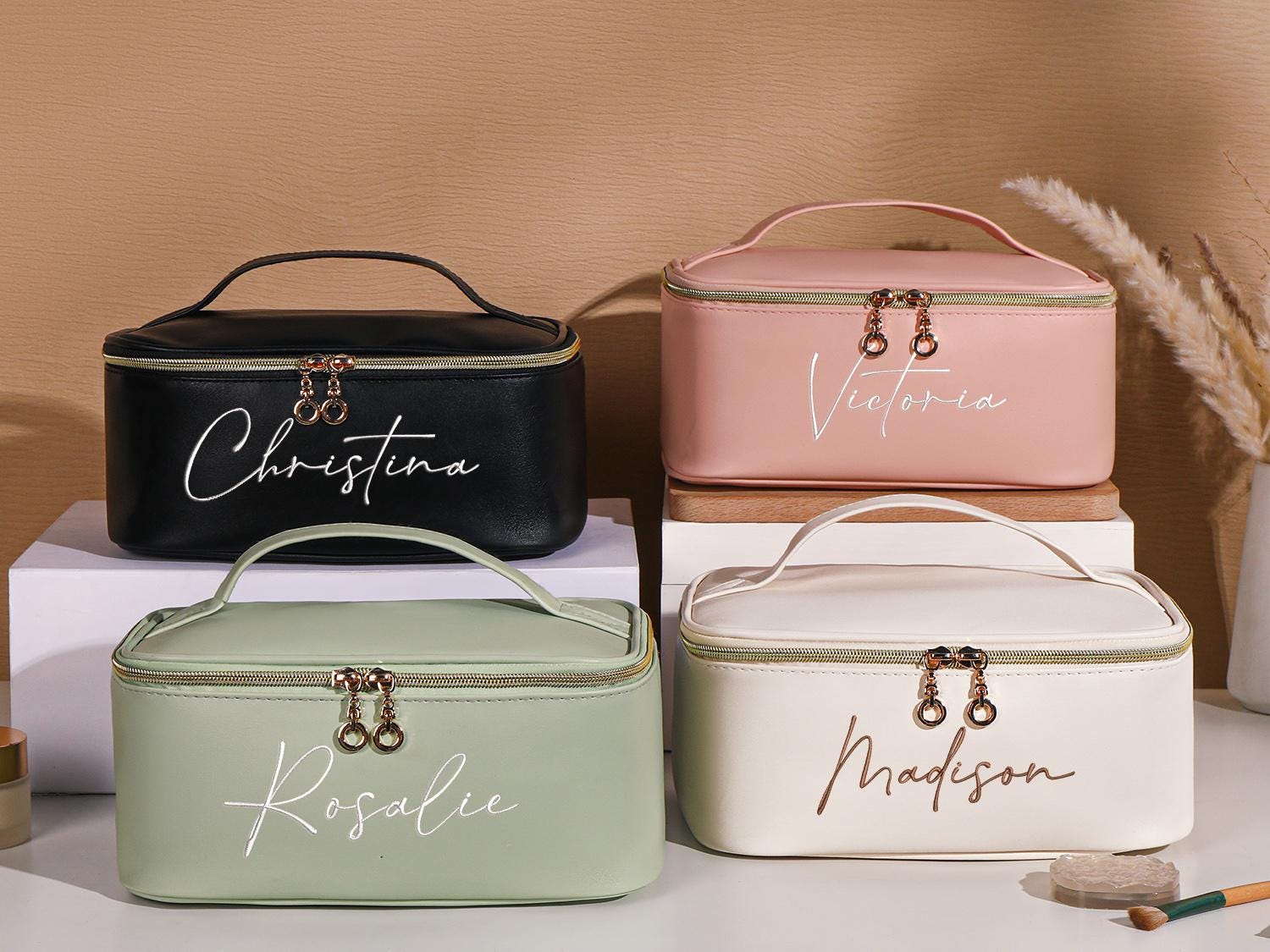 Bride Embroidered Makeup Bag