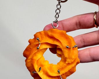 Miniatur Cookie Schlüsselanhänger: Gothic Essen Handtasche Anhänger