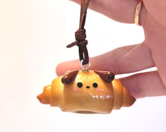 en forme de croissant pour chien | Porte-clés miniature alimentaire
