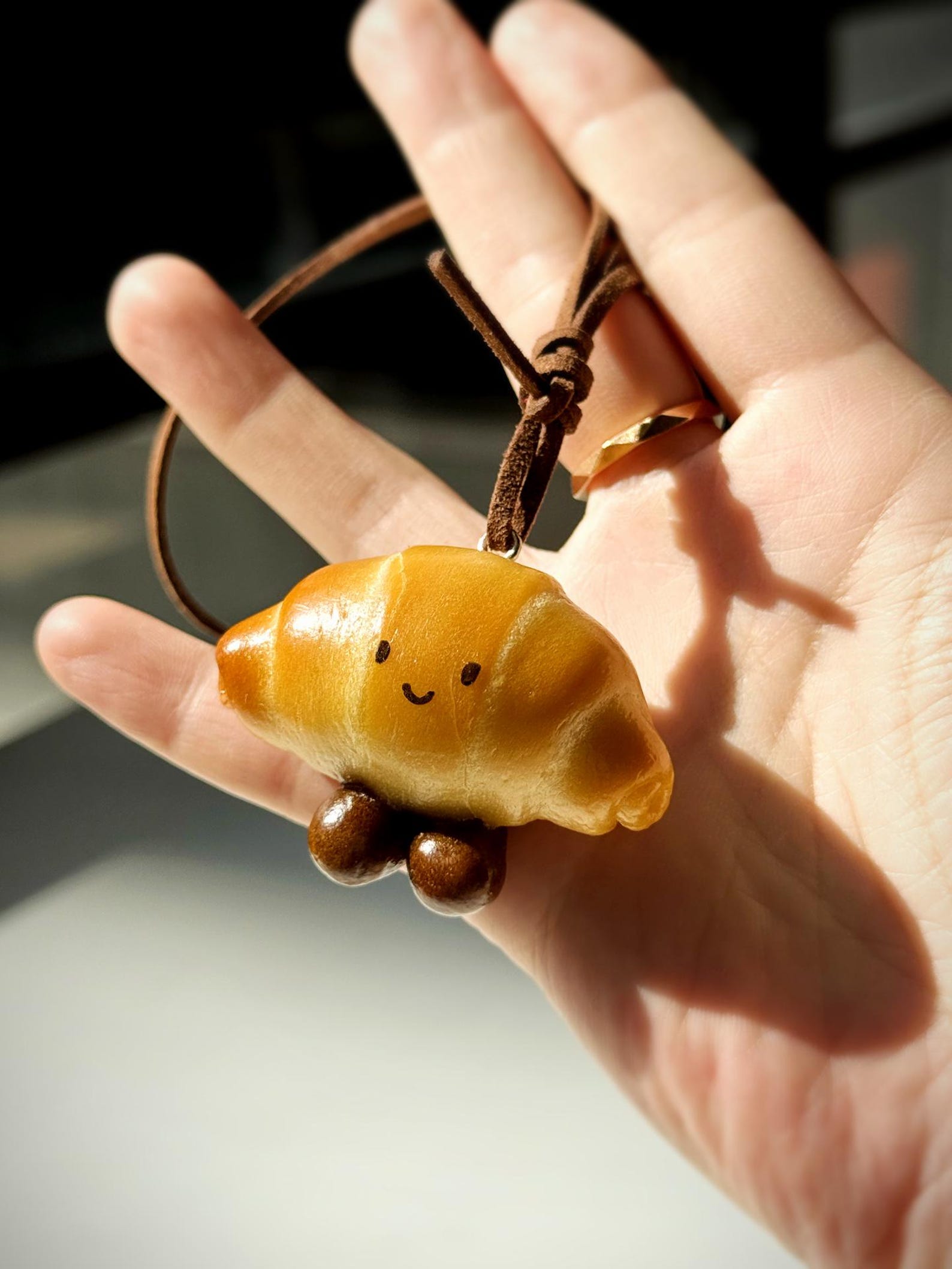 Croissant Mini White Charm Bag main image 0