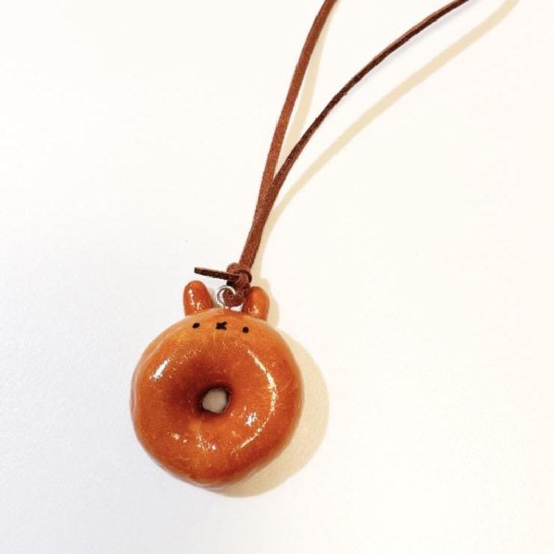 Handmade Bagel Rabbit Charm: Miniature Food Keychain - Etsy